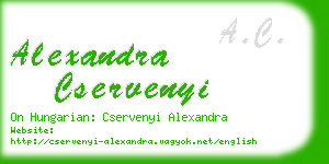 alexandra cservenyi business card